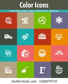 Alternative energy icons set for web sites and user interface