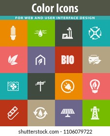 Alternative energy icons set for web sites and user interface