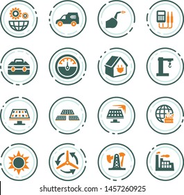 Alternative energy icons set for web sites and user interface