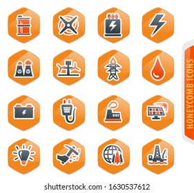 Alternative energy icons set for web sites and user interface