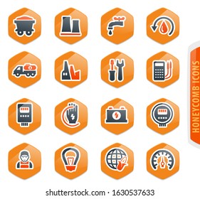 Alternative energy icons set for web sites and user interface