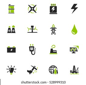 Alternative energy icons set for web sites and user interface