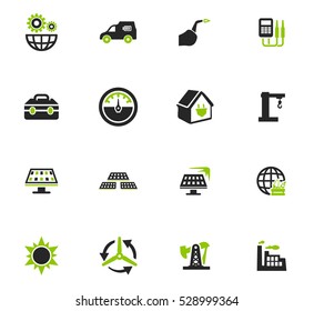 Alternative energy icons set for web sites and user interface
