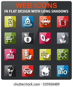 Alternative energy icons set for web sites and user interface