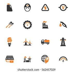 Alternative energy icons set for web sites and user interface