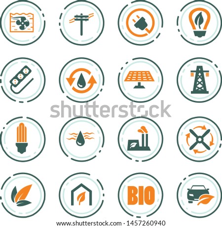 Alternative energy icons set for web sites and user interface