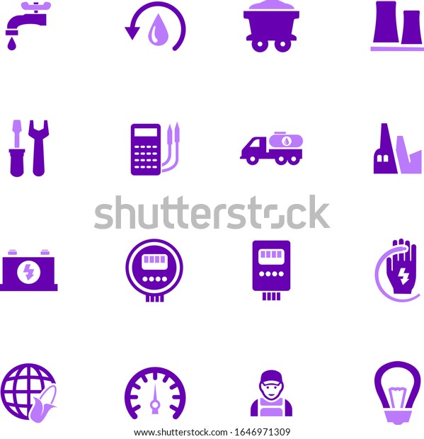 Alternative energy icons set for web sites and\
user interface