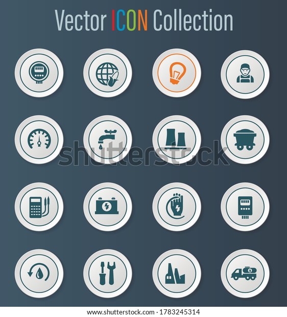 Alternative energy icons set for web sites and
user interface