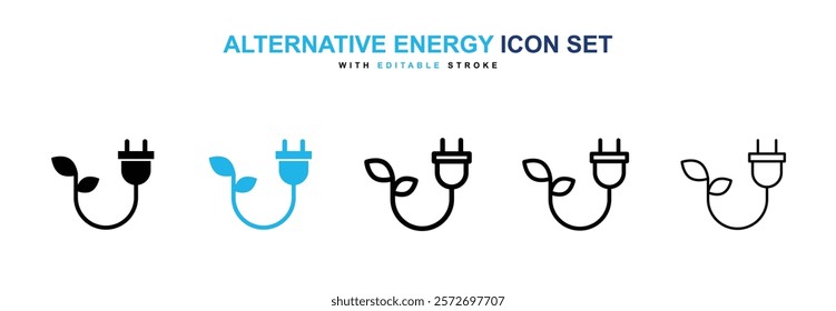 Alternative energy icons vector collection pack.