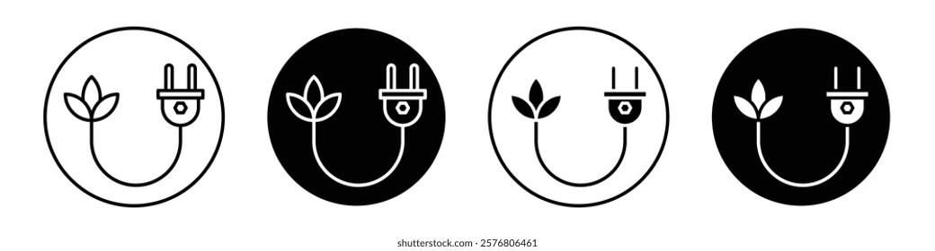 Alternative energy icons vector pack for web designs