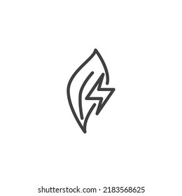 Alternative energy line icon. linear style sign for mobile concept and web design. Eco energy outline vector icon. Symbol, logo illustration. Vector graphics