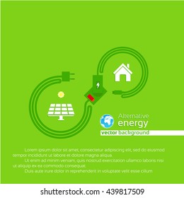 alternative energy, Power concept background design, vector illustration