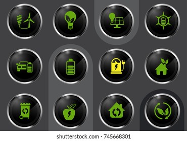 alternative energy professional web icons for your design