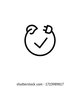 Alternative energy simple line icon vector illustration. Editable stroke. 48x48 Pixel Perfect.