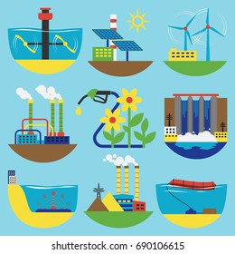 Alternative energy sources vector illustration concept