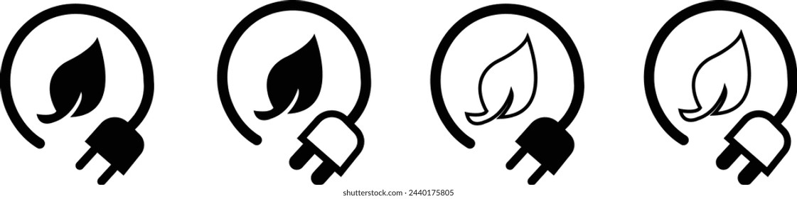 Alternative energy sources vector linear icons set, Ecology renewable energy outline symbols pack .collection of alternative energy saving icons isolated contour Solar power on transparent background.