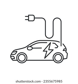 Icono lineal de transporte de energía alternativo