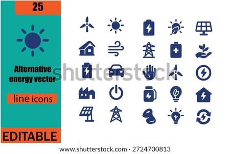 Alternative Energy Vector 30 Icons Set