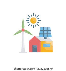 Alternative energy vector flat icon style illustration. EPS 10 file