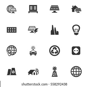 alternative energy vector icons for user interface design