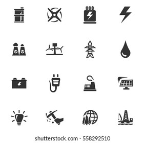 alternative energy vector icons for user interface design