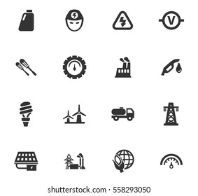alternative energy vector icons for user interface design