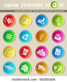 alternative energy vector icons for user interface design