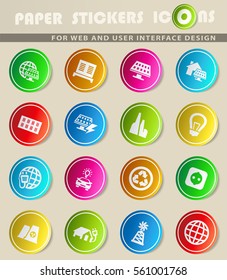 alternative energy vector icons for user interface design
