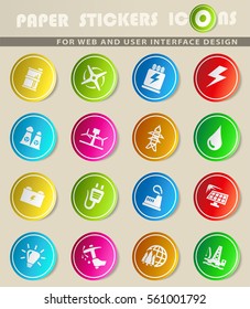 alternative energy vector icons for user interface design