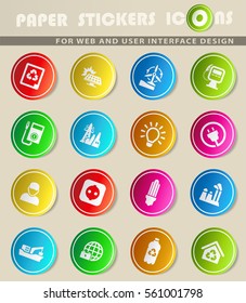 alternative energy vector icons for user interface design