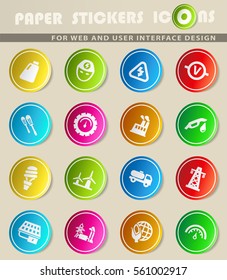 alternative energy vector icons for user interface design