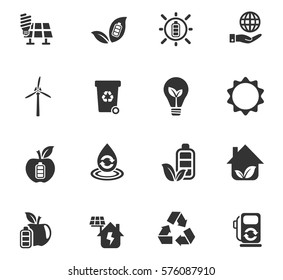 alternative energy vector icons for user interface design
