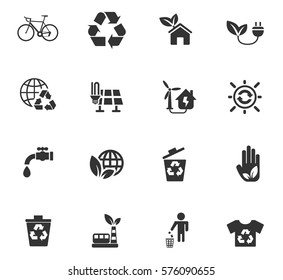 alternative energy vector icons for user interface design