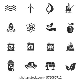 alternative energy vector icons for user interface design