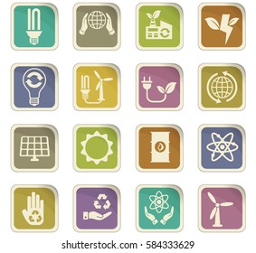 alternative energy vector icons for user interface design