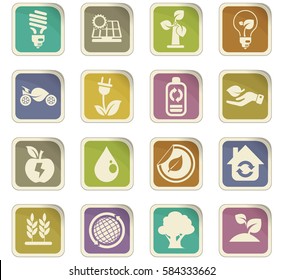 alternative energy vector icons for user interface design