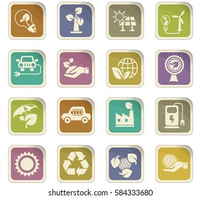 alternative energy vector icons for user interface design