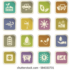 alternative energy vector icons for user interface design