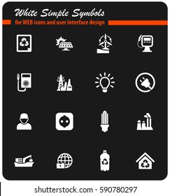 alternative energy vector icons for user interface design