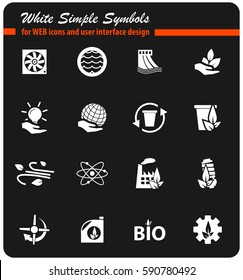 alternative energy vector icons for user interface design