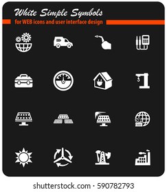 alternative energy vector icons for user interface design