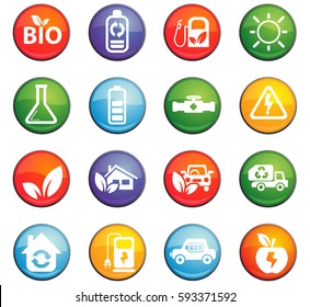 alternative energy vector icons for user interface design