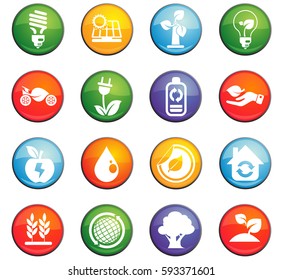 alternative energy vector icons for user interface design