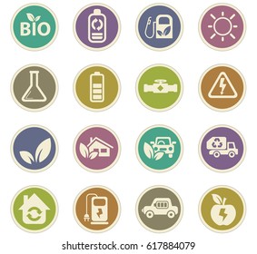 alternative energy vector icons for user interface design