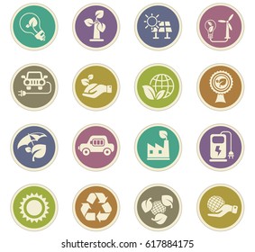 alternative energy vector icons for user interface design