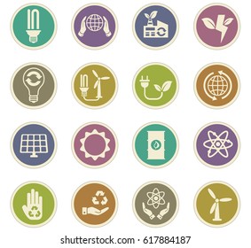 alternative energy vector icons for user interface design