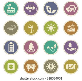 alternative energy vector icons for user interface design