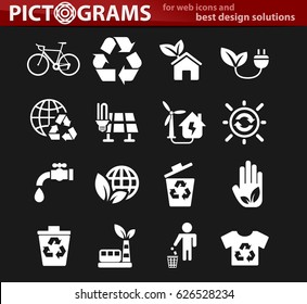 alternative energy vector icons for user interface design