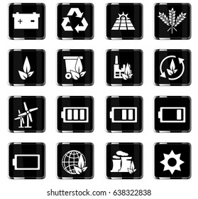 alternative energy vector icons for user interface design