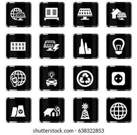 alternative energy vector icons for user interface design